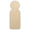 Simple Person Unisex Unfinished Wood Shape Piece Cutout for DIY Craft Projects
